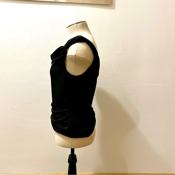 STUNNING Black Open Back Top with Beautiful Draped Bow Shoulders Size: Small 💃 🌟 - Picture 5 of 12